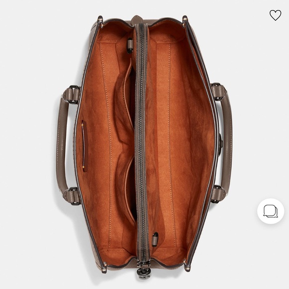 ⭐️SOLD⭐️ Coach Brooke Carryall In Pewter/Stone pebble leather - Picture 5 of 11